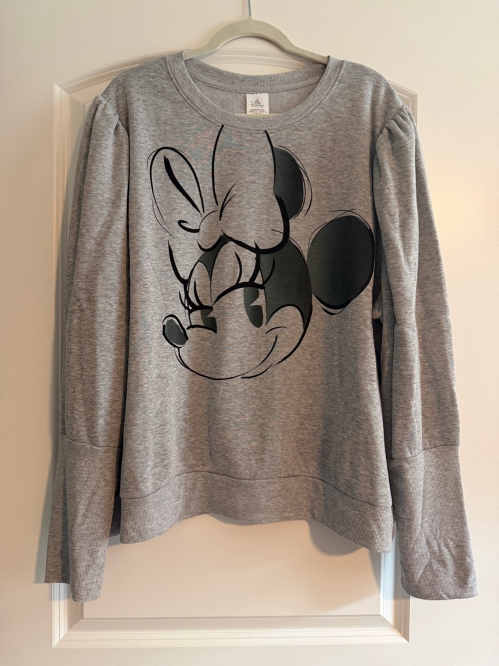 NWT Disney Parks Minnie Mouse Fleece Lined Sweatshirt Gray 2X